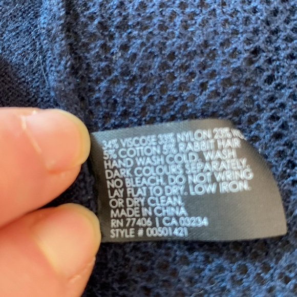 Club Monaco ladies navy blue wrap in size extra small. - Picture 4 of 8